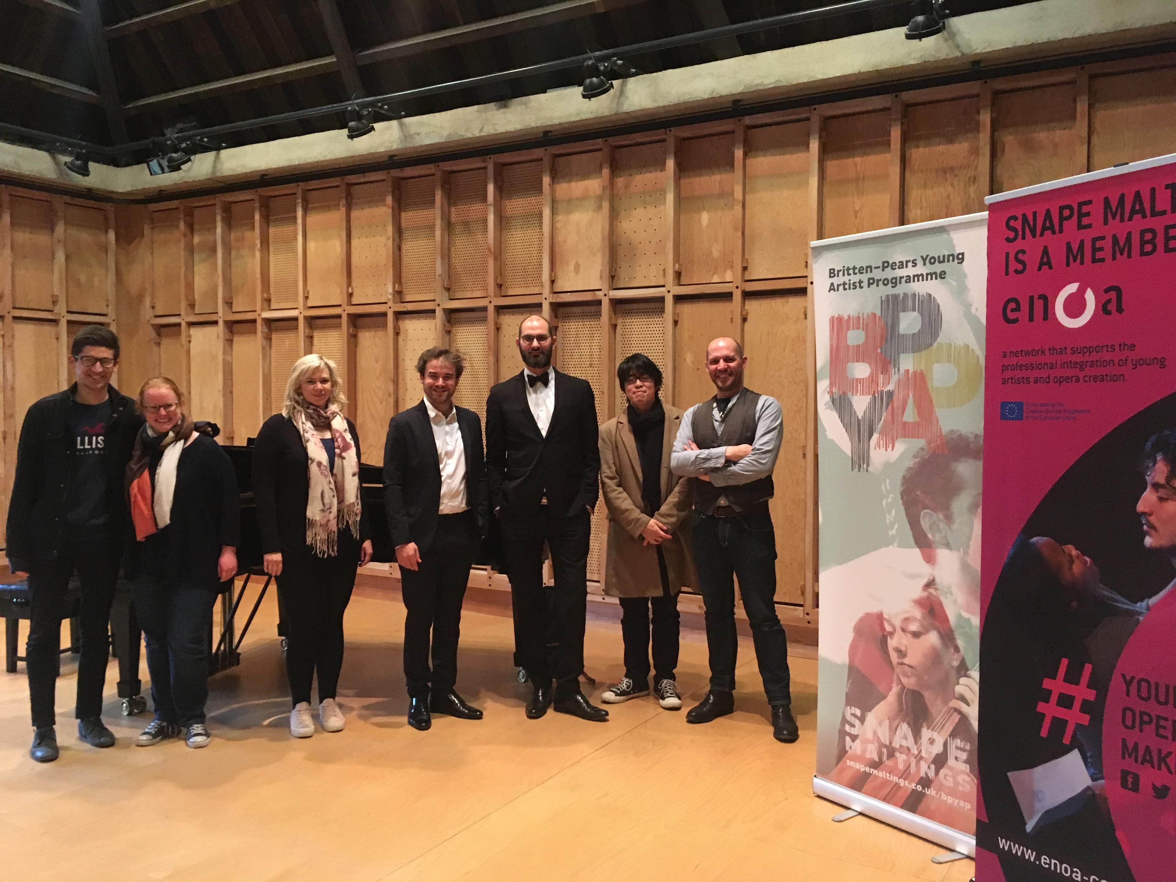 Fabien Hyon &amp; Nicolas Royez, Virginie Léonard &amp; Shota Ezaki, Harriet Burns &amp; Michael Pandya et Stéphane Degout, Snape Maltings (Aldeburgh), avril 2019 - Festival d&#039;Aix &amp; enoa