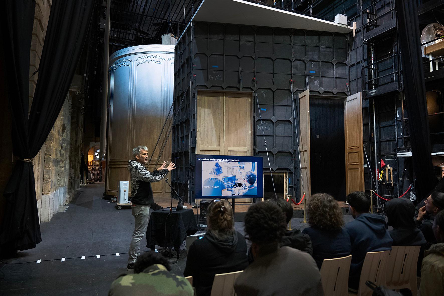 Visite du plateau du Théâtre de l'Archevêché