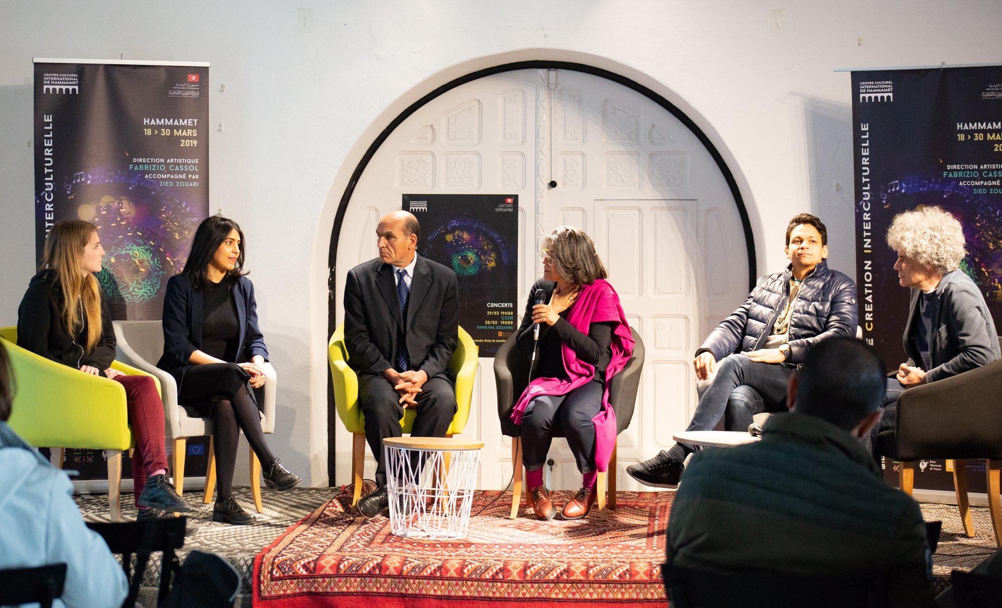 Session de création interculturelle, Hammamet, mars 2019 - Conférence de presse - Festival d'Aix & Medinea